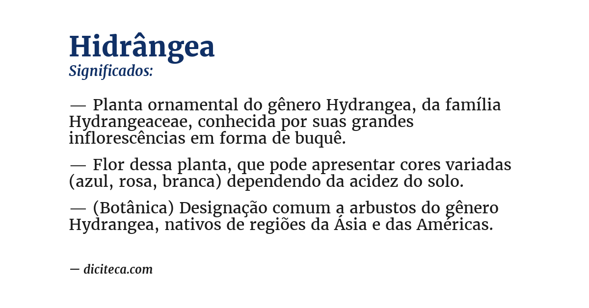 Significado de hidrângea