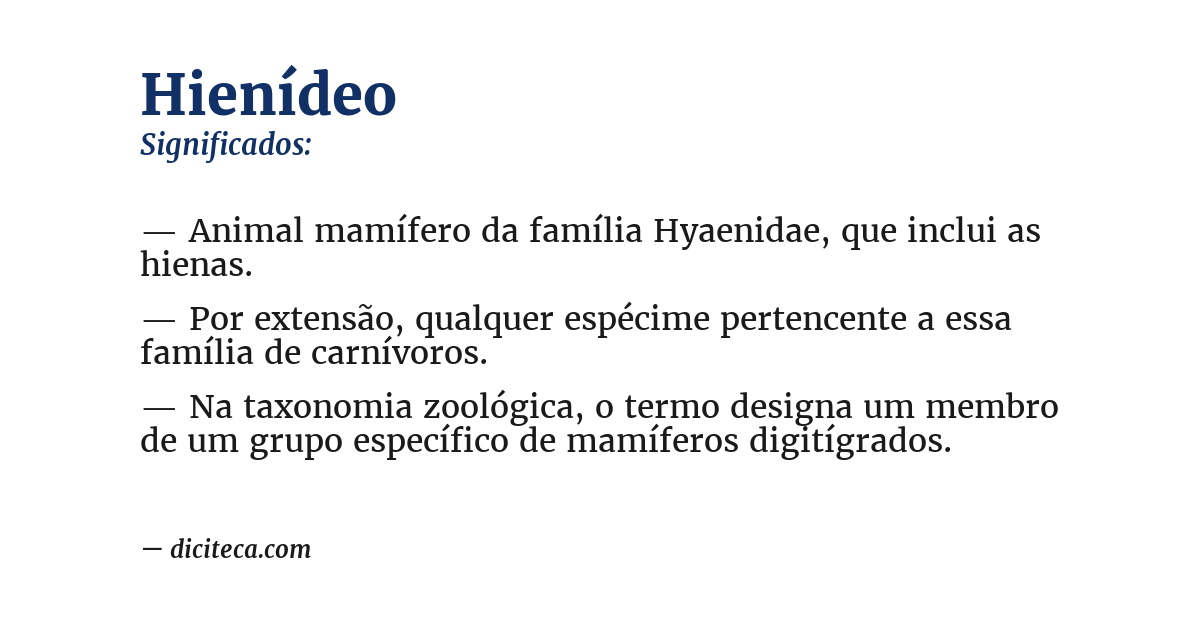 Significado de hienídeo