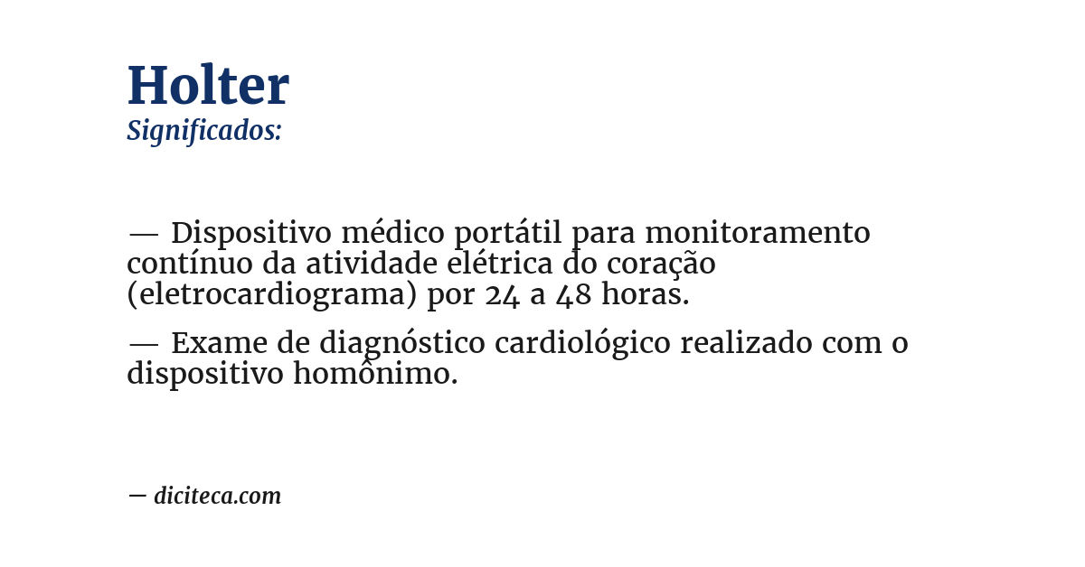 Significado de holter
