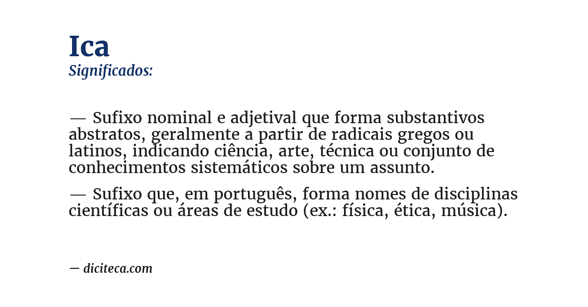 Significado de ica
