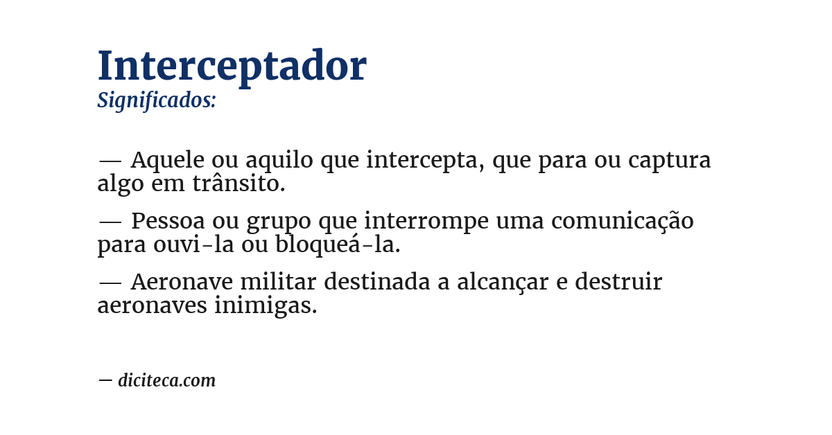 Significado de interceptador