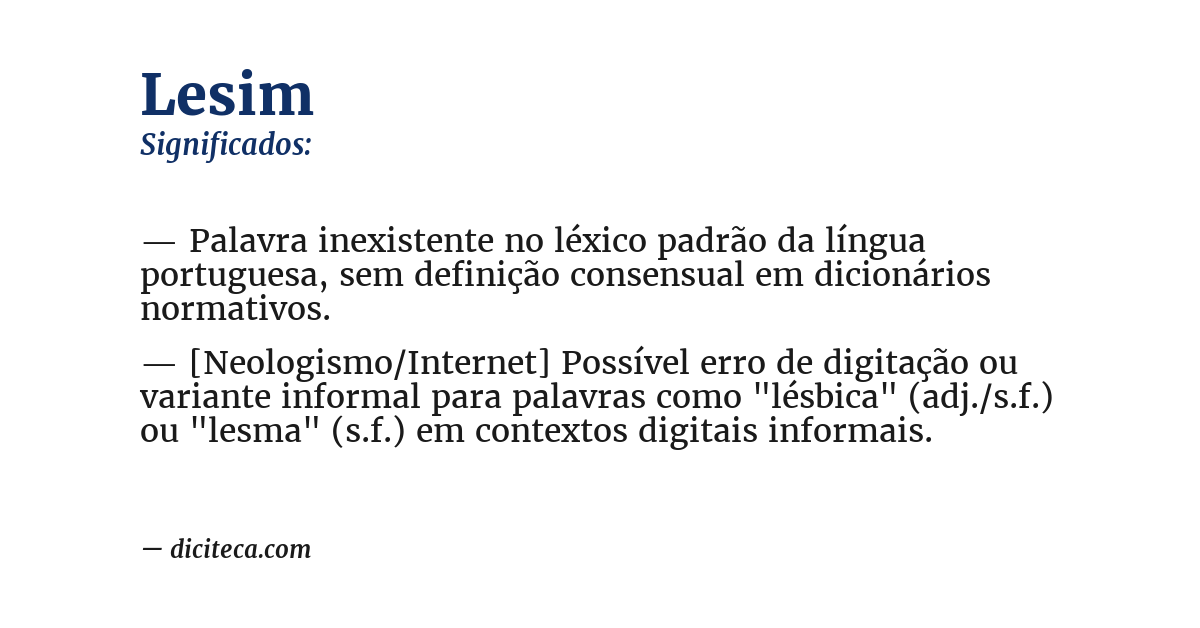 Significado de lesim