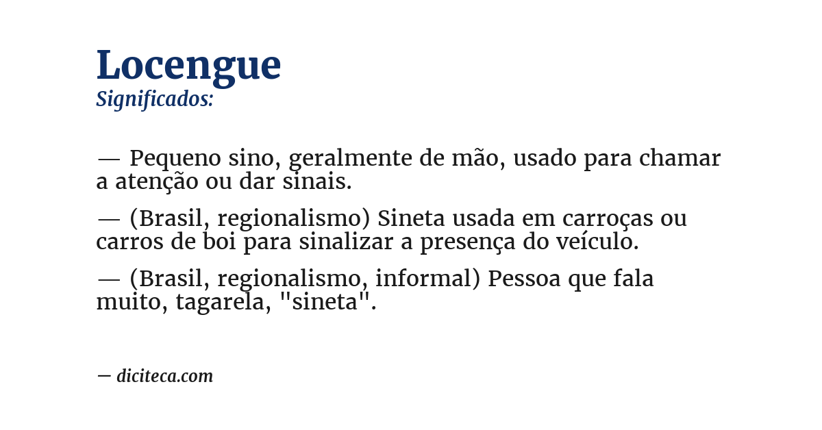 Significado de locengue