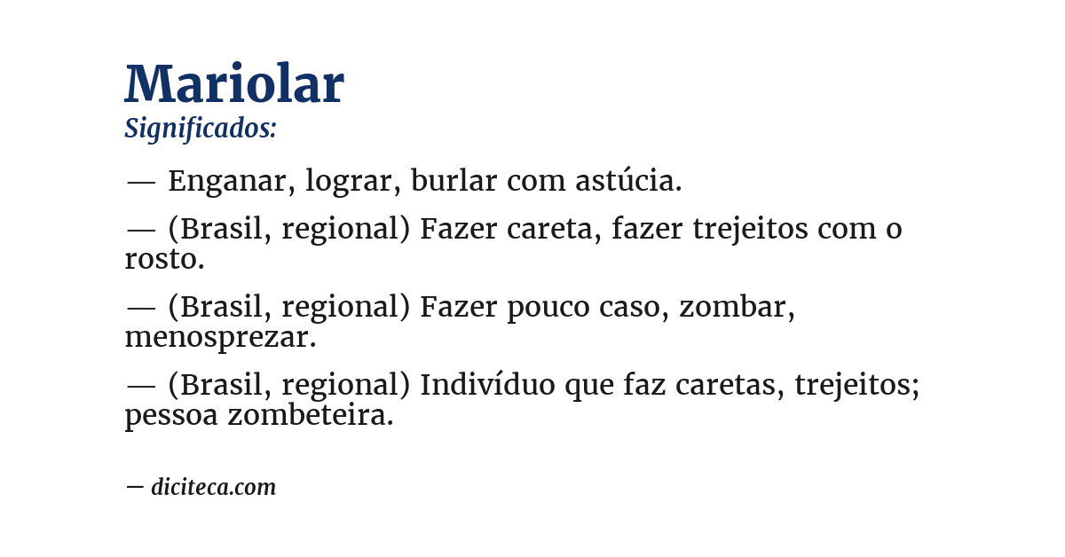 Significado de mariolar