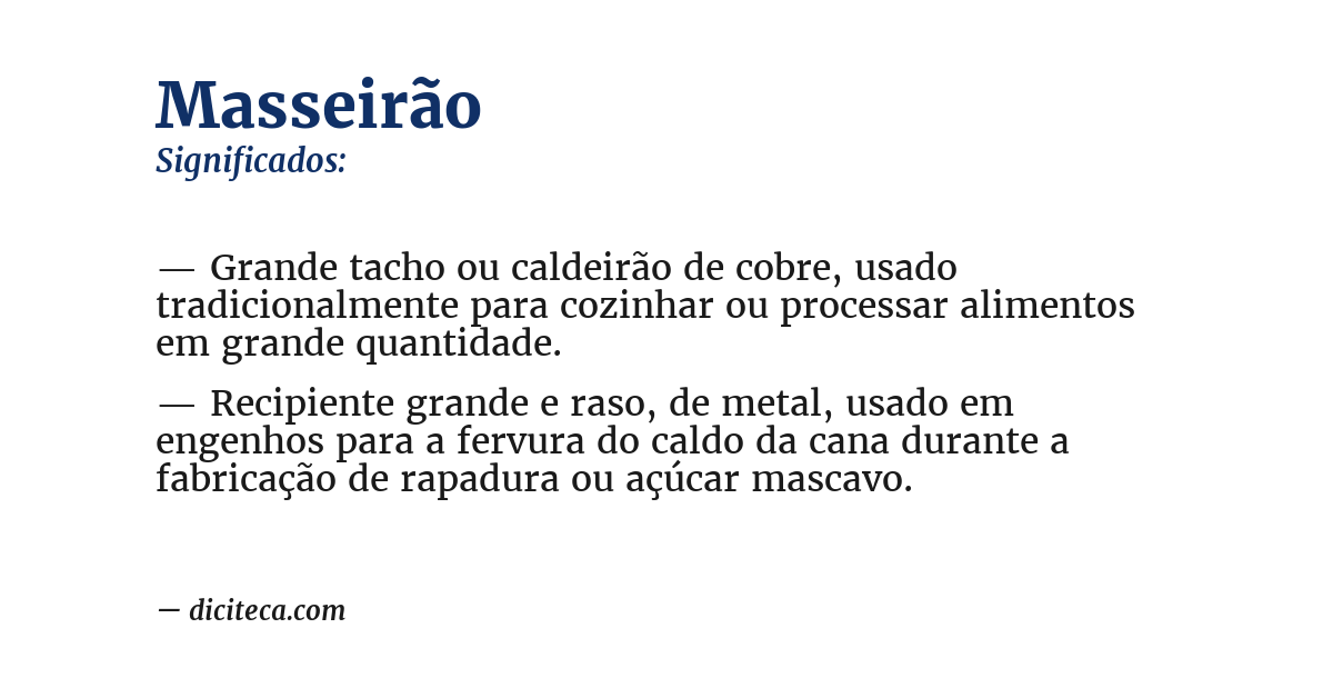 Significado de masseirão