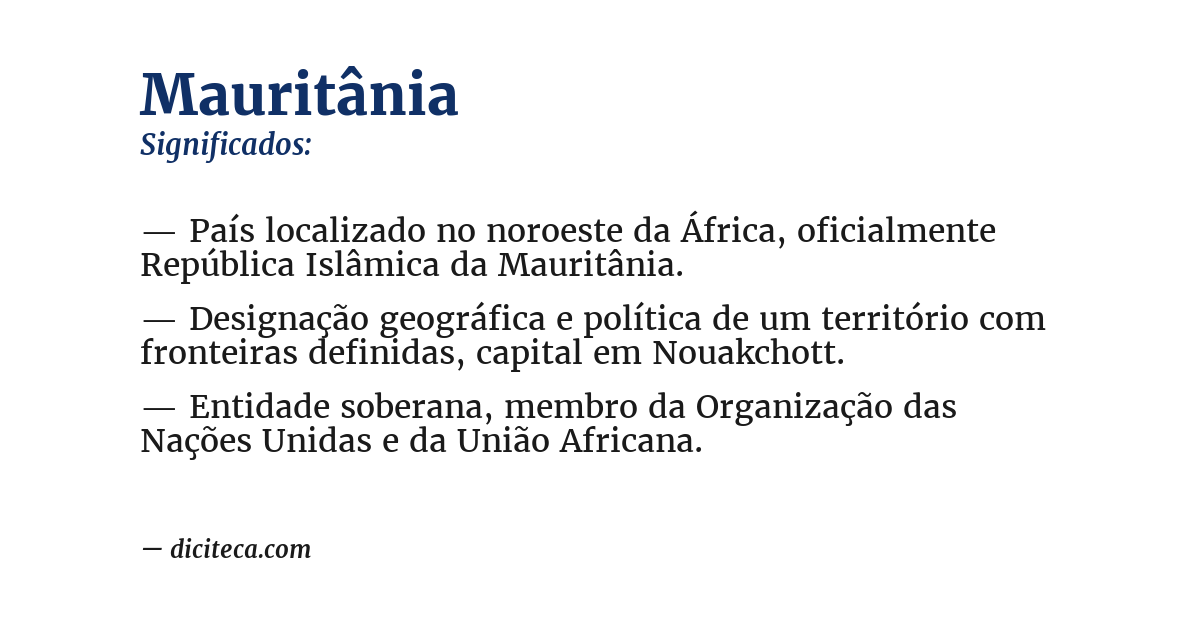 Significado de mauritânia