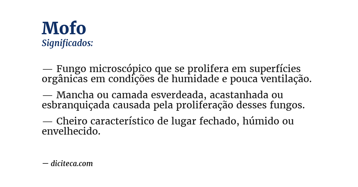 Significado de mofo