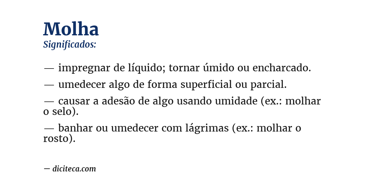 Significado de molha