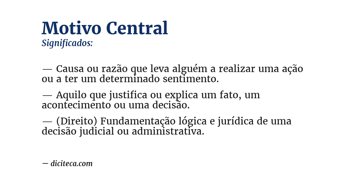 Significado de motivo central