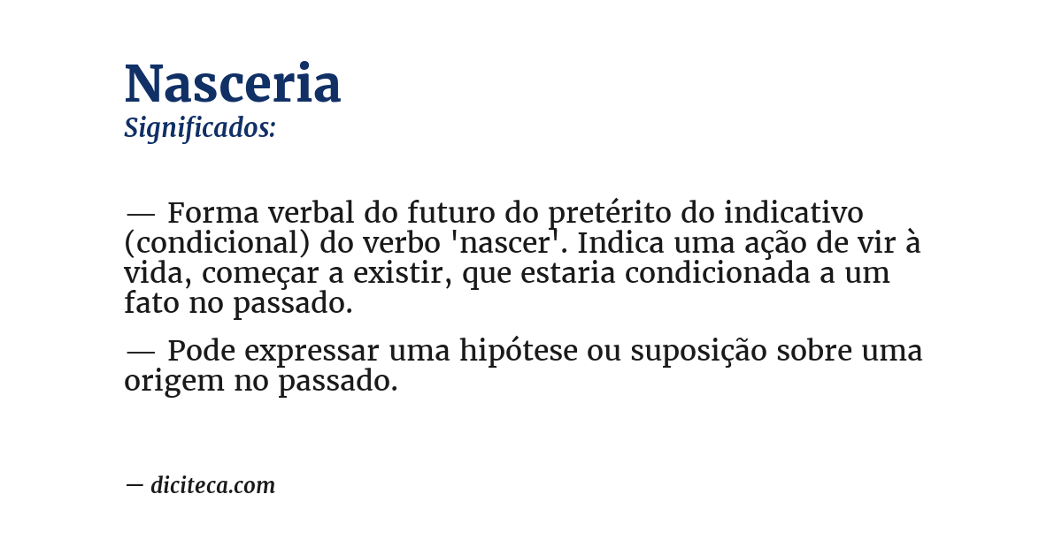 Significado de nasceria