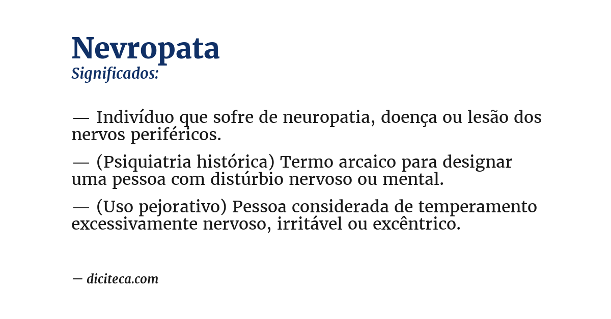 Significado de nevropata