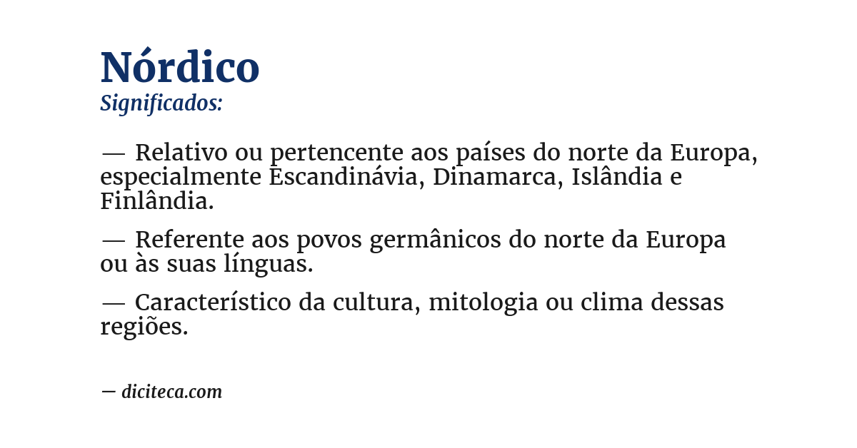 Significado de nórdico