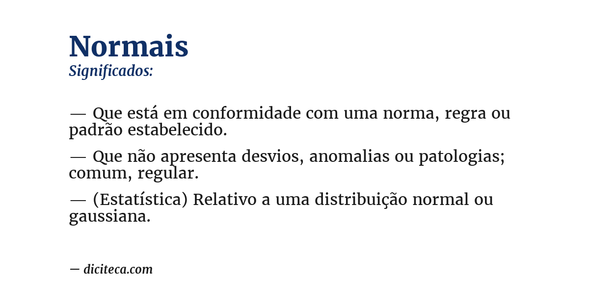 Significado de normais