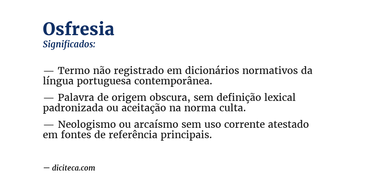 Significado de osfresia