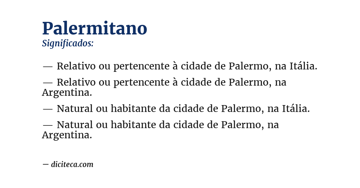 Significado de palermitano
