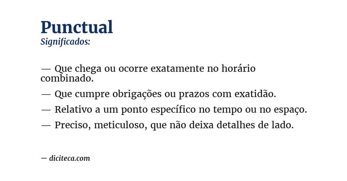 Significado de punctual
