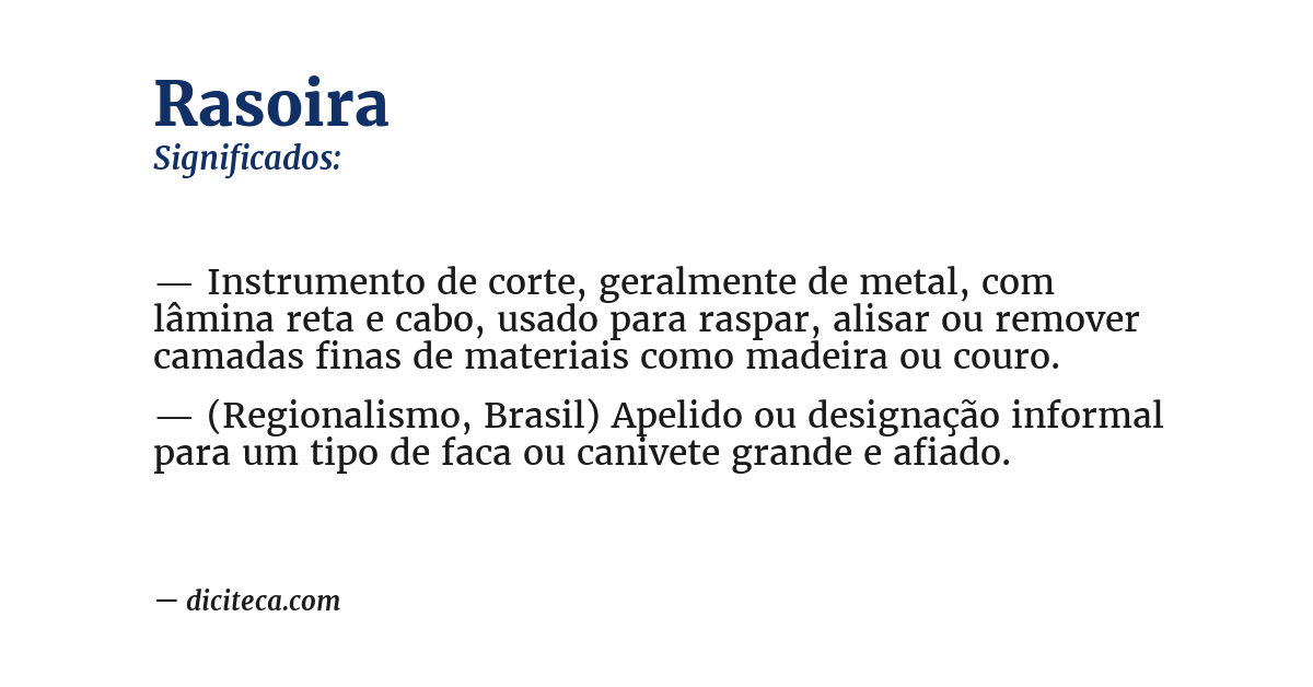 Significado de rasoira