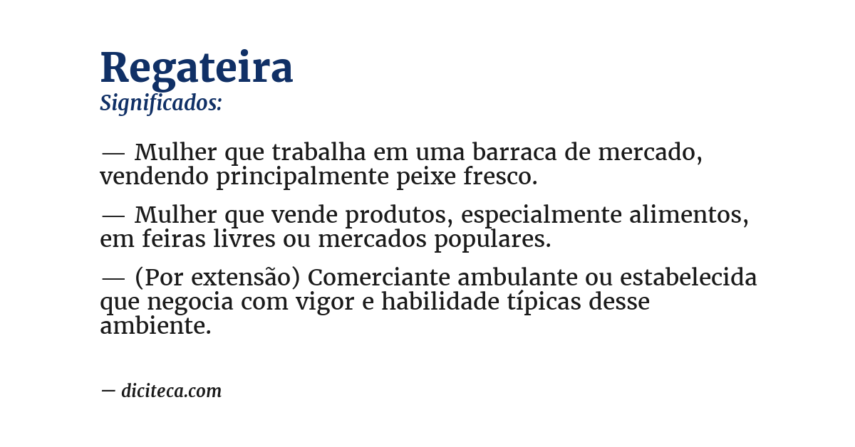 Significado de regateira