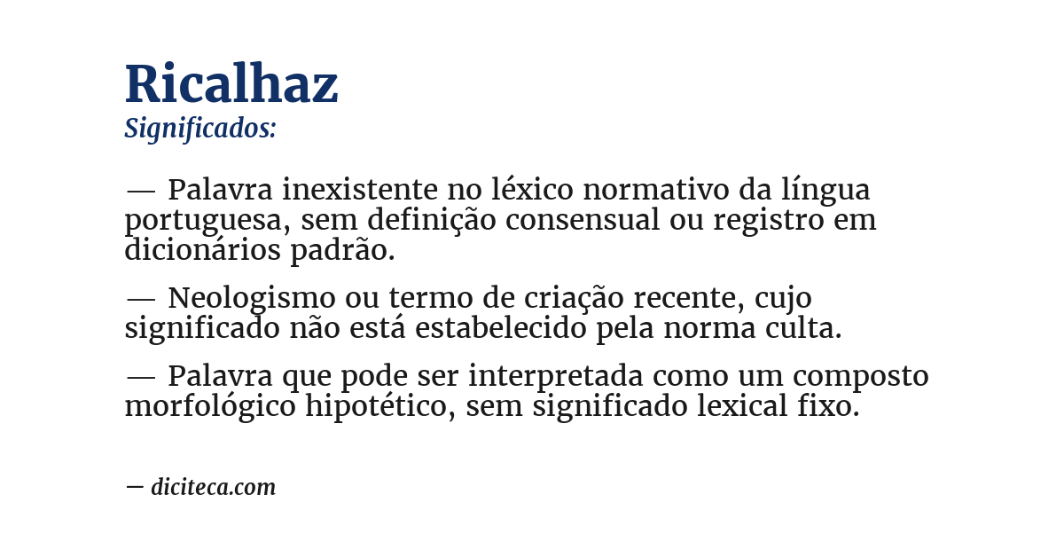 Significado de ricalhaz