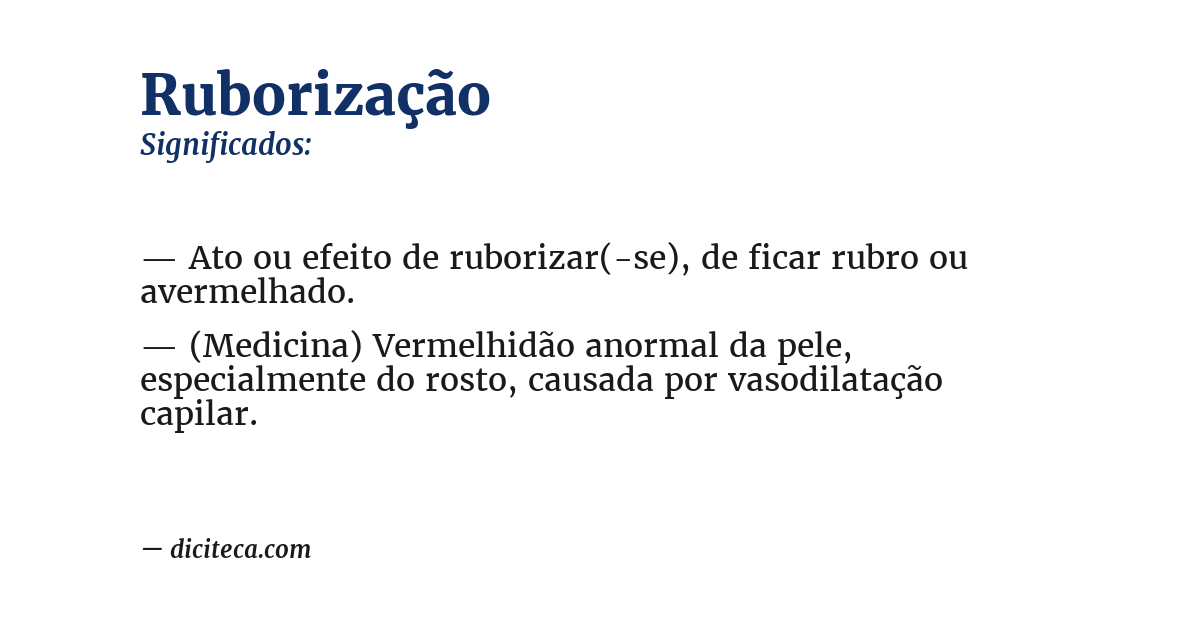 Significado de ruborização