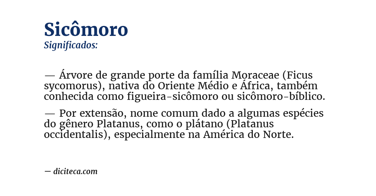 Significado de sicômoro