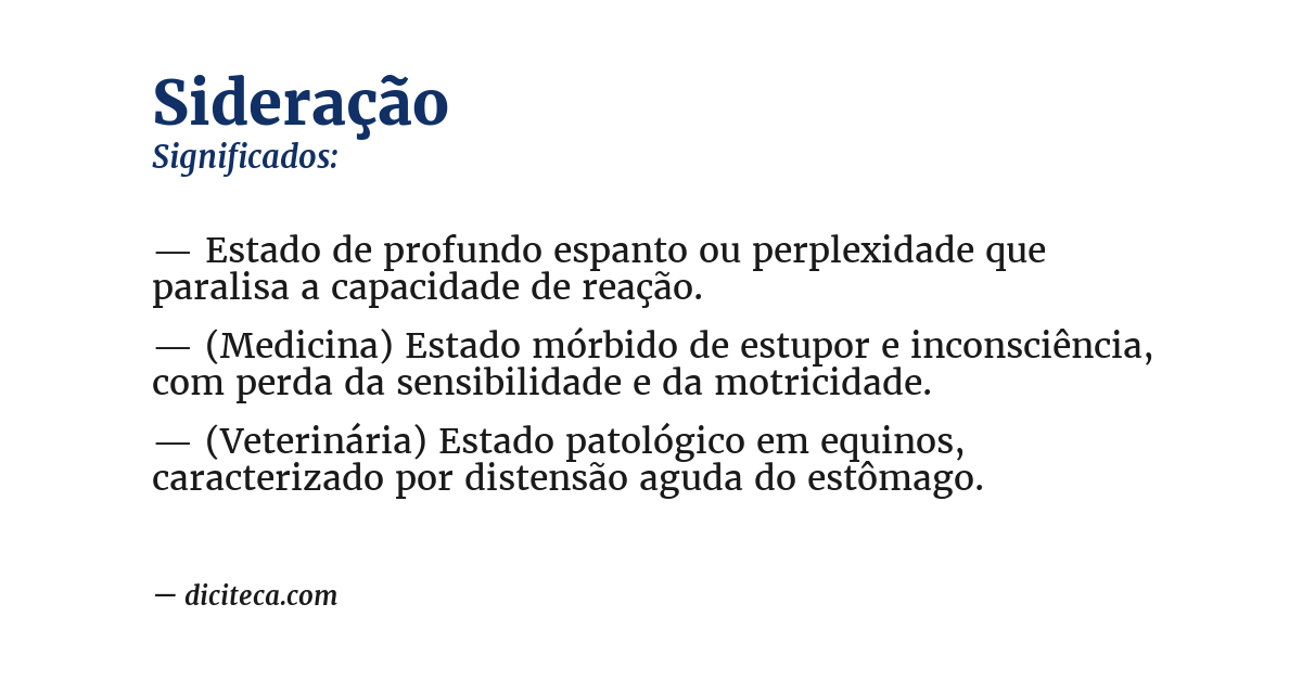 Significado de sideração