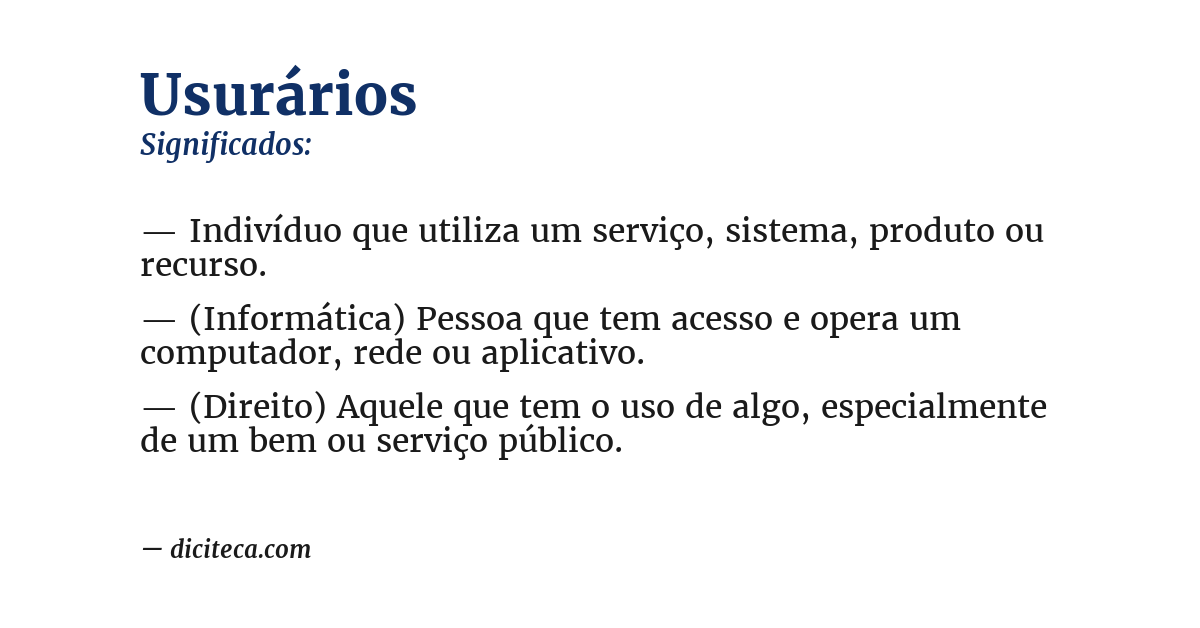 Significado de usurários