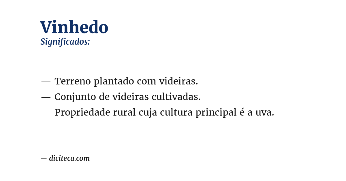 Significado de vinhedo
