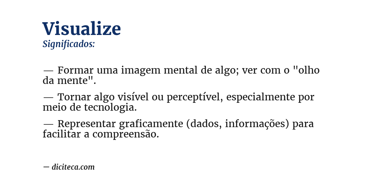 Significado de visualize