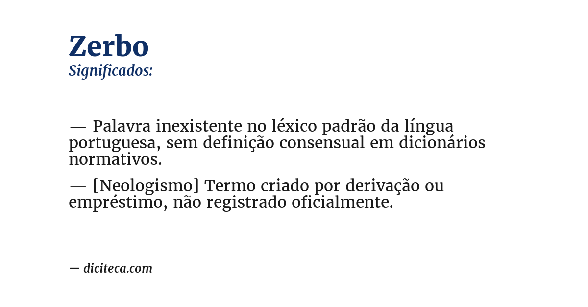 Significado de zerbo