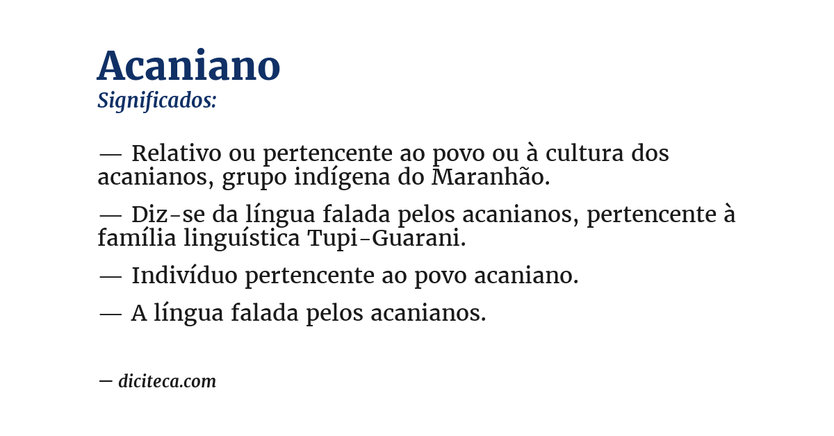 Significado de acaniano