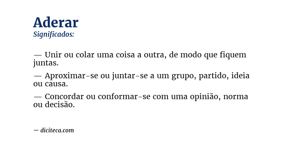 Significado de aderar