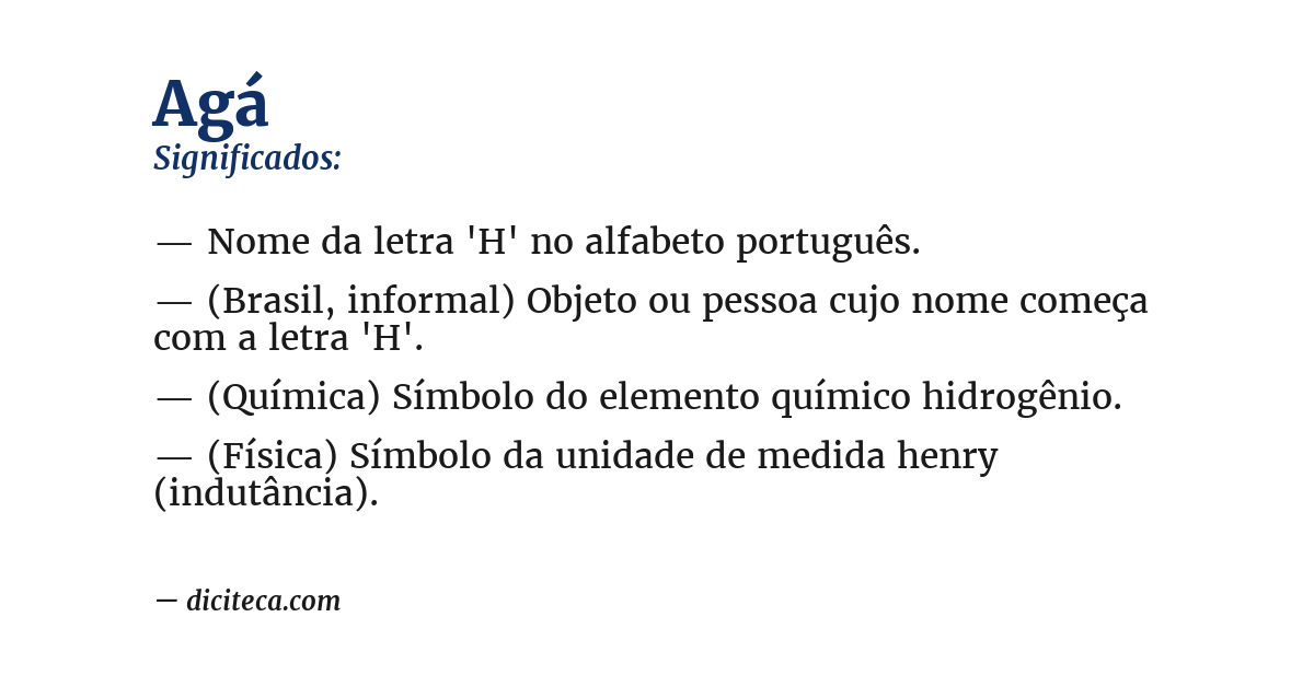 Significado de agá