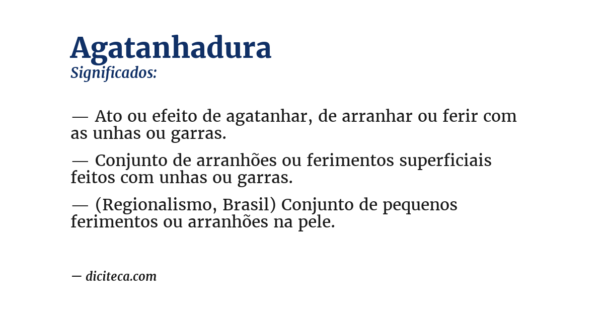 Significado de agatanhadura