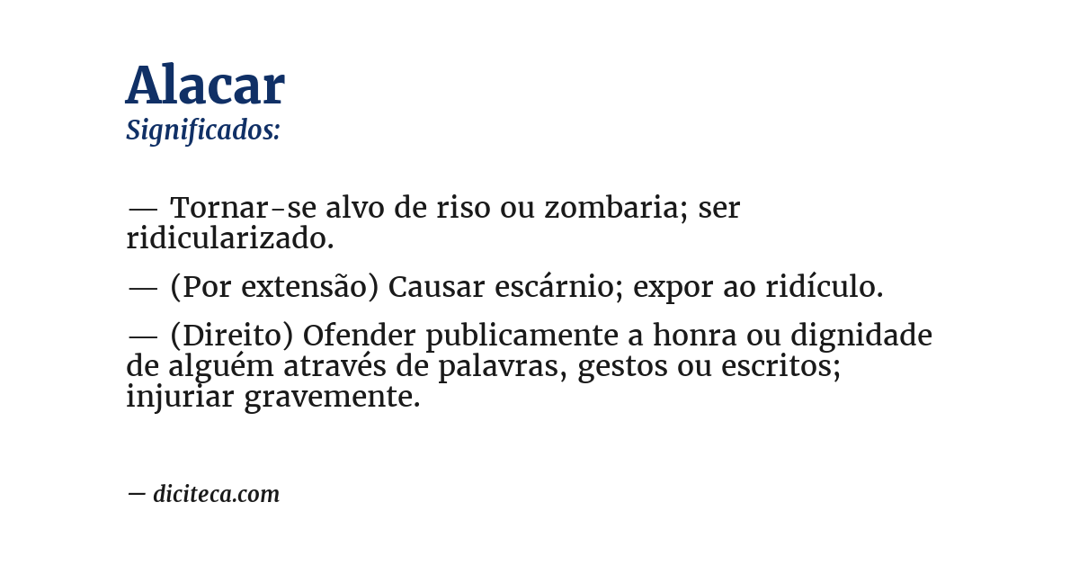 Significado de alacar
