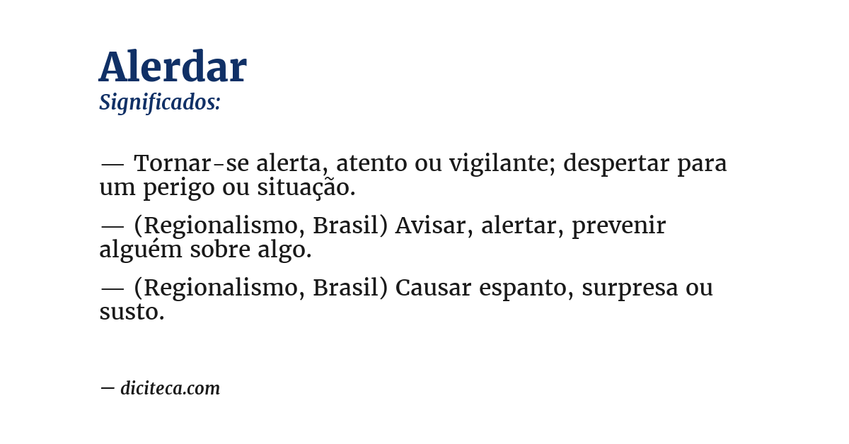 Significado de alerdar