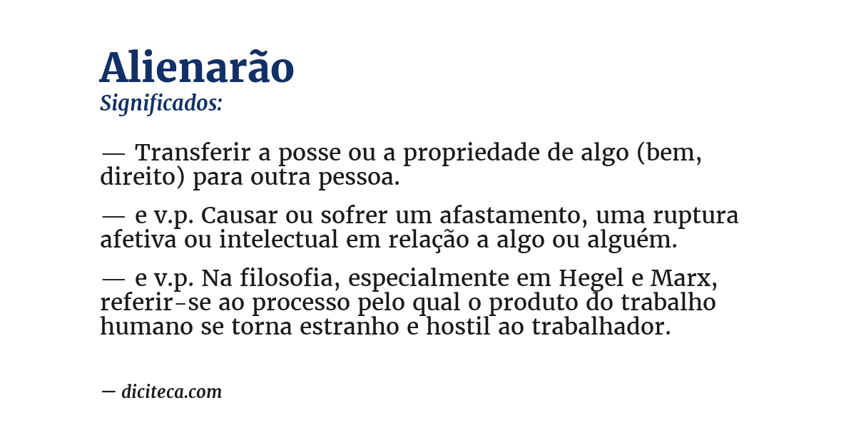 Significado de alienarão