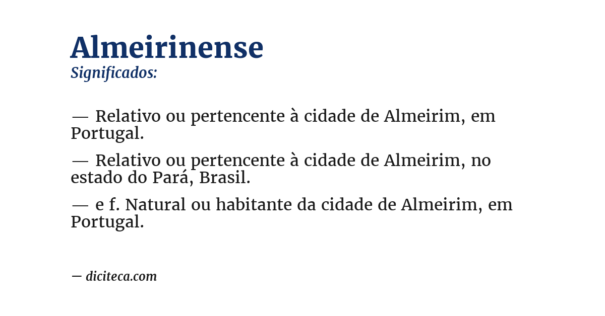 Significado de almeirinense