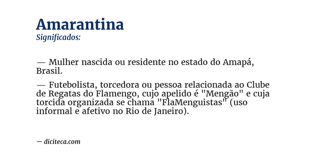 Significado de amarantina