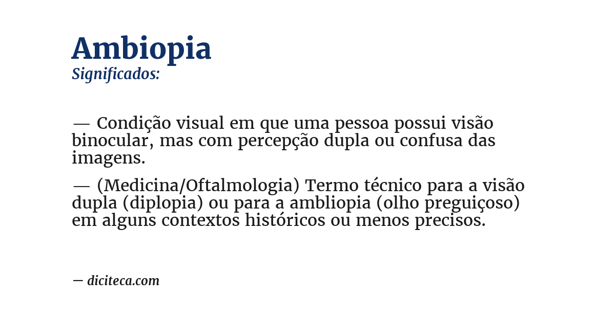 Significado de ambiopia