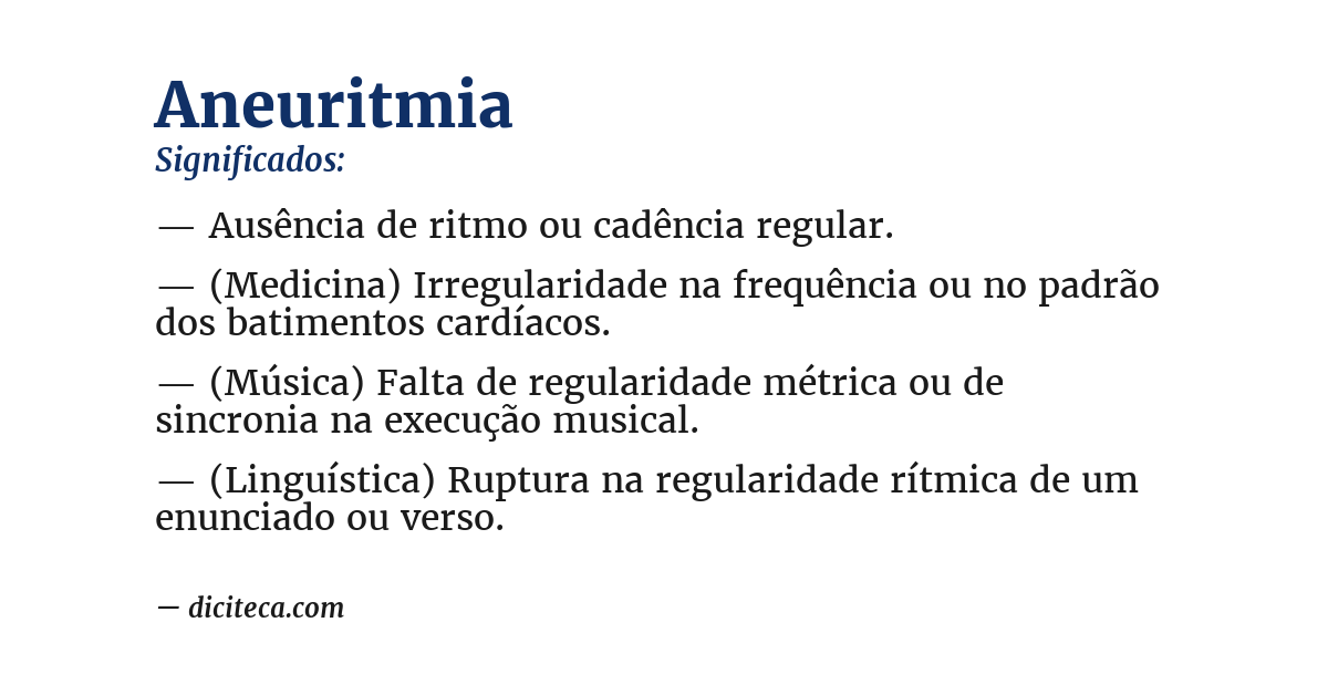 Significado de aneuritmia