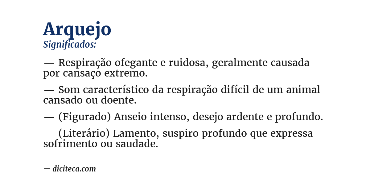 Significado de arquejo