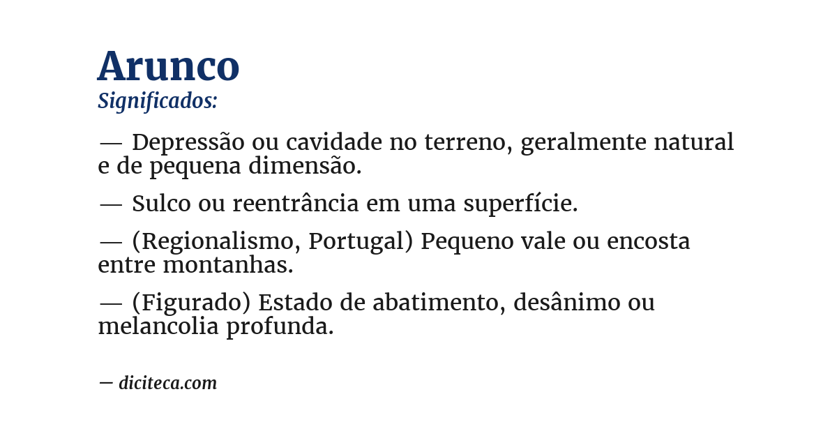 Significado de arunco