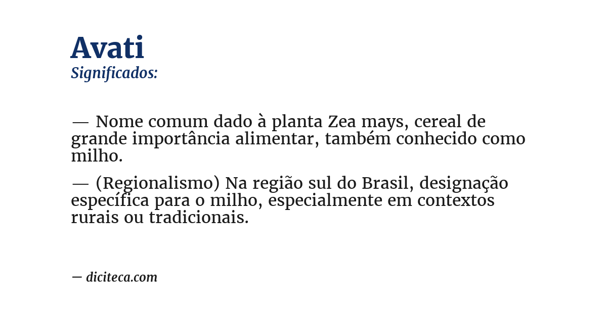 Significado de avati