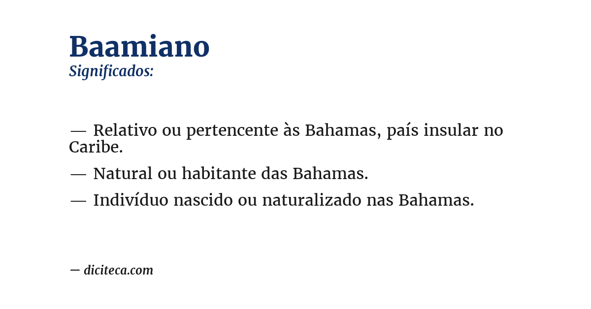 Significado de baamiano