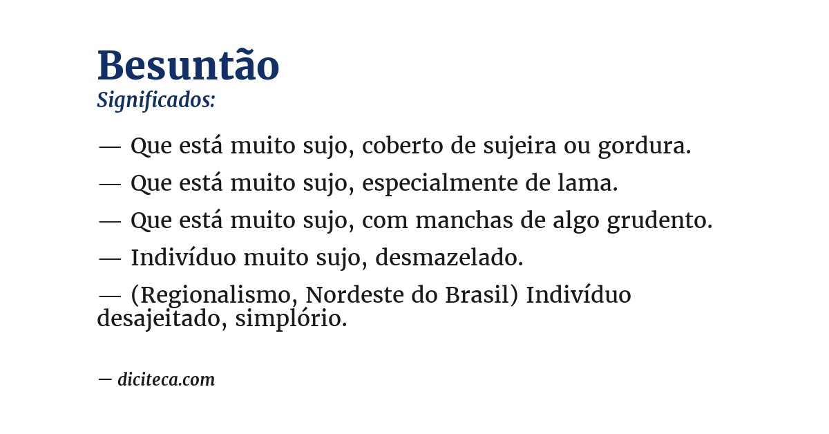 Significado de besuntão