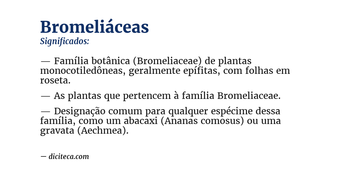 Significado de bromeliáceas