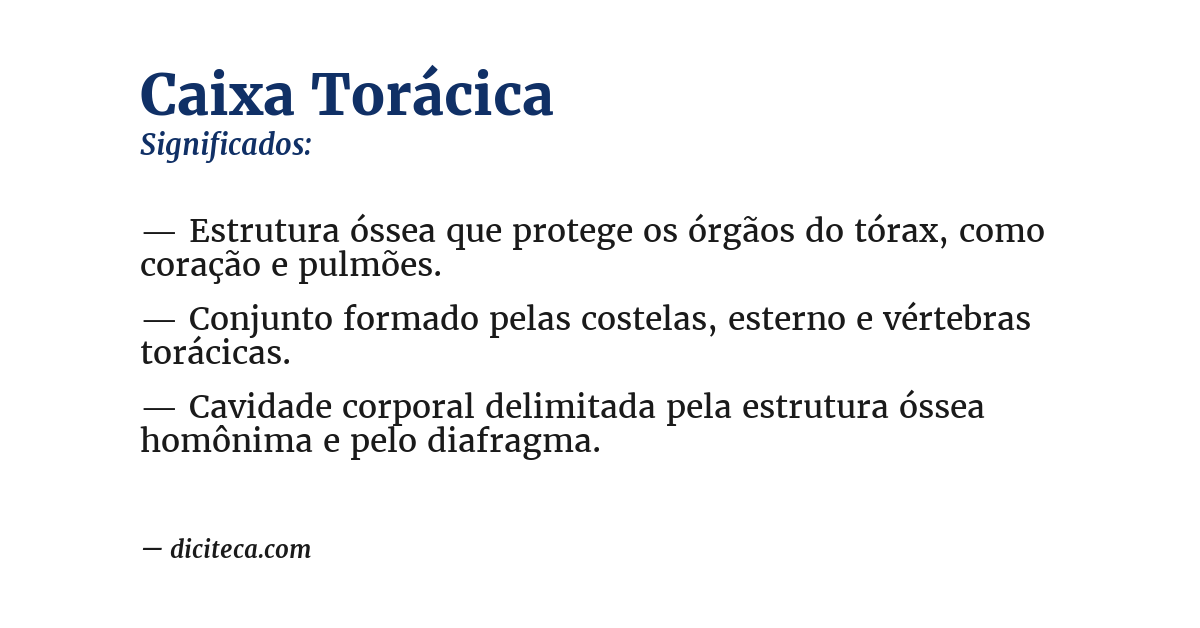 Significado de caixa torácica