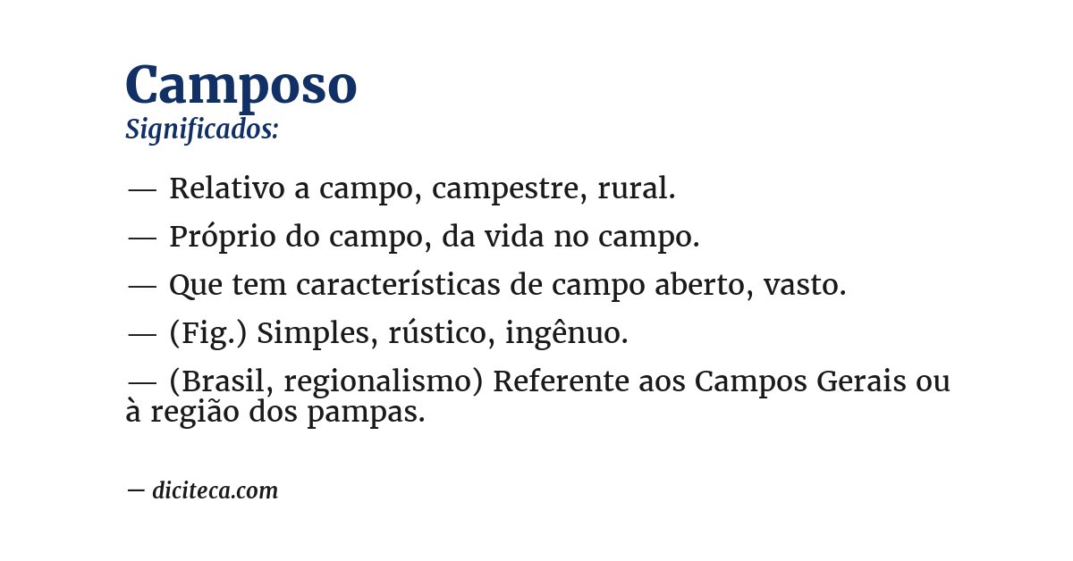 Significado de camposo