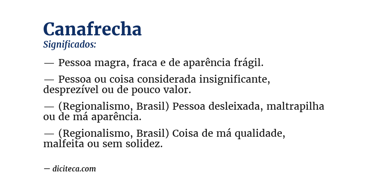 Significado de canafrecha